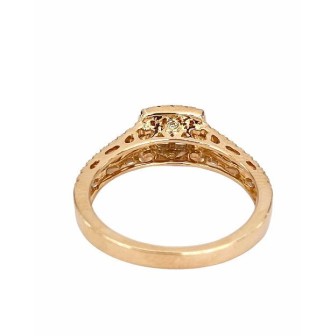 SORTIJA DE ORO ROSA CON DIAMANTES