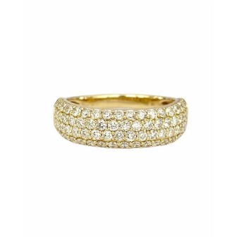 SORTIJA DE DIAMANTES PAVE EN ORO AMARILLO