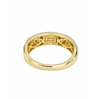 SORTIJA DE DIAMANTES PAVE EN ORO AMARILLO
