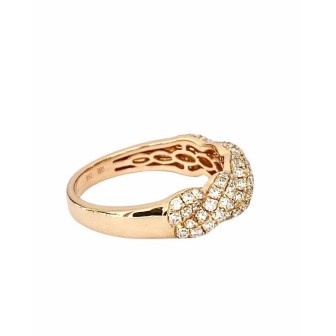 SORTIJA DE ORO ROSA CON DIAMANTES