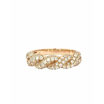 SORTIJA DE ORO ROSA CON DIAMANTES