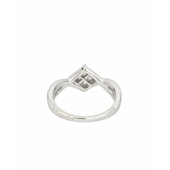 SORTIJA DE ORO BLANCO CON DIAMANTES