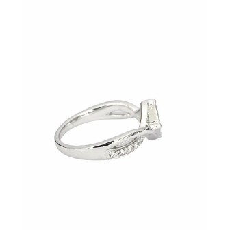 SORTIJA DE ORO BLANCO CON DIAMANTES