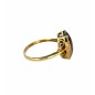 SORTIJA GRANATE Y DIAMANTES MONTADO EN ORO AMARILLO 18CTS