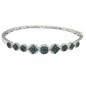14 kts white gold bracelet with blue and white diamonds