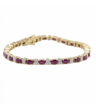 Ruby and diamonds bracelet