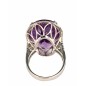 SORTIJA AMATISTA Y DIAMANTES MONTADO EN ORO BLANCO 18CTS