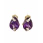 PENDIENTES DE AMATISTA Y DIAMANTES