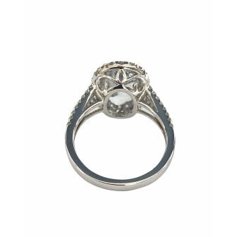 SORTIJA DE AGUAMARINA Y DIAMANTES