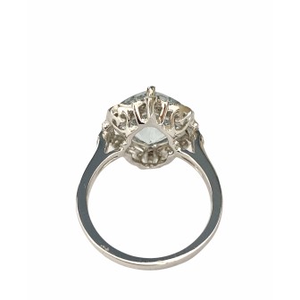 SORTIJA DE AGUAMARINA Y DIAMANTES