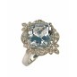 SORTIJA DE AGUAMARINA Y DIAMANTES