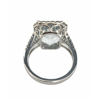 SORTIJA DE AGUAMARINA Y DIAMANTES