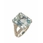 SORTIJA DE AGUAMARINA Y DIAMANTES