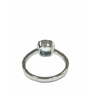 SORTIJA DE AGUAMARINA Y DIAMANTES
