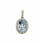 COLGANTE CON AQUAMARINA Y DIAMANTES BLANCOS