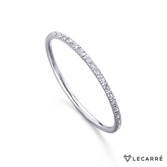 MEDIA ALIANZA ORO BLANCO 18KT Y DIAMANTES