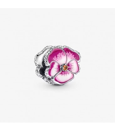 Charm Flor Pensamiento Rosa