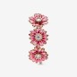 Pink Daisy Flower Trio Ring
