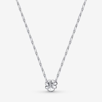 Collar Flor Pensamiento Azul