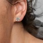 Sparkling Daisy Flower Stud Earrings