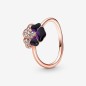 Anillo Flor Pensamiento Morado