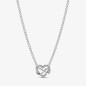 Sparkling Infinity Heart Collier Necklace
