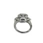 18KT WHITE GOLD BLUE SAPHIRE AND DIAMOND RING