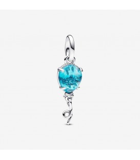 Charm Colgante Globo Cristal de Murano Azul