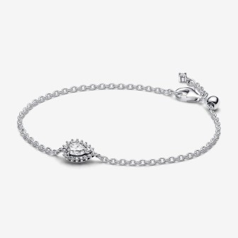 Pulsera Halo Brillante Corte Pera