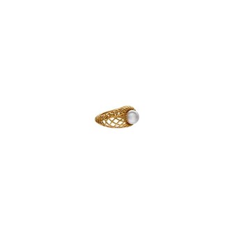 ANILLO PEQUEÑO ETNA EN PLATA DORADA
