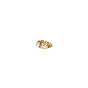 ANILLO PEQUEÑO ETNA EN PLATA DORADA