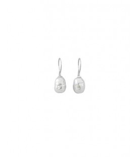 PENDIENTES TENDER EN PLATA PERLA BARROCA