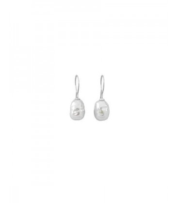 PENDIENTES TENDER EN PLATA PERLA BARROCA