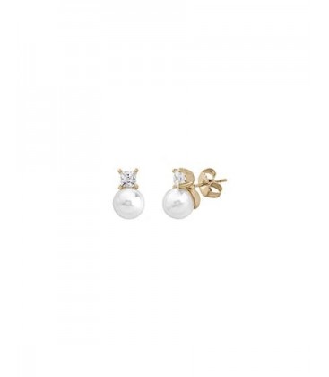 PENDIENTES SELENE DORADO 8 mm