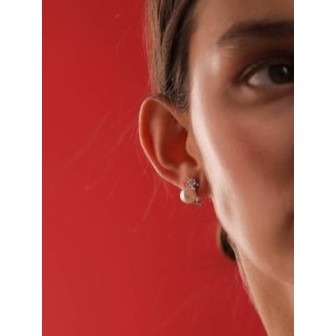 PENDIENTES SELENE PLATA 8mm