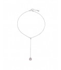 COLLAR AURA AJUSTABLE EN ACERO CON PERLA NUAGE