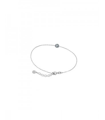 PULSERA CIES PLATA PERLA GRIS