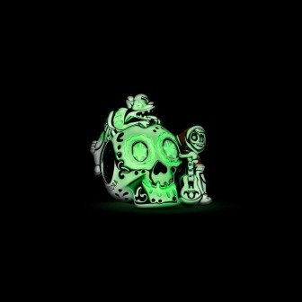 Charm Calavera de Miguel y Dante de Coco de Disney Pixar que Brilla en la Oscuridad