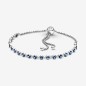 Pulsera Brillos Azules y Transparentes Cierre Deslizante