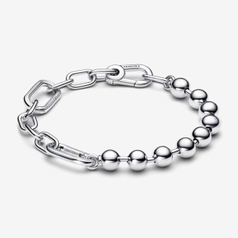 Pulsera de Eslabones Link y Cuentas Metálicas Pandora ME