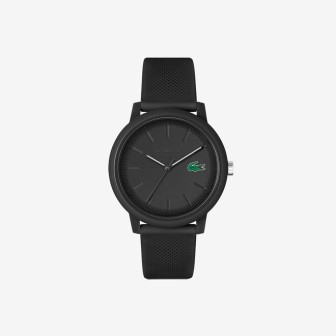 RELOJ  LACOSTE.12.12 CON CORREA DE SILICONA NEGRA