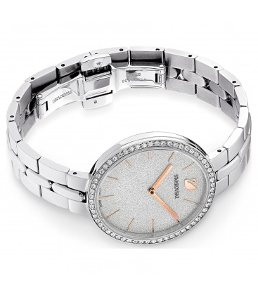Reloj Cosmopolitan Fabricado en Suiza, Brazalete de metal, Tono plateado, Acero inoxidable
