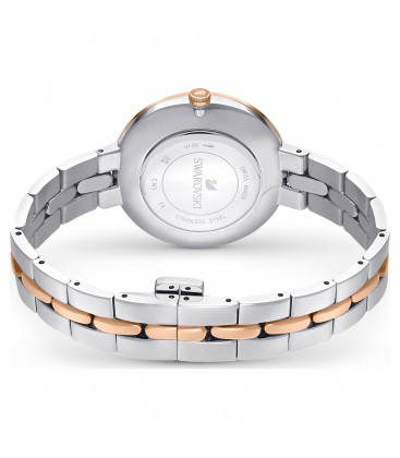 Reloj Cosmopolitan Fabricado en Suiza, Brazalete de metal, Blanco, Combinación de acabados metálicos