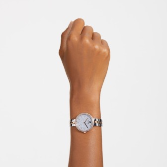 Reloj Cosmopolitan Fabricado en Suiza, Brazalete de metal, Blanco, Combinación de acabados metálicos