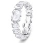 Reloj Pulsera de talla octogonal, Blanco, Acero inoxidable