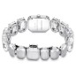 Reloj Pulsera de talla octogonal, Blanco, Acero inoxidable