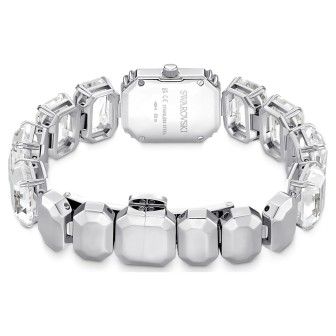 Reloj Pulsera de talla octogonal, Blanco, Acero inoxidable
