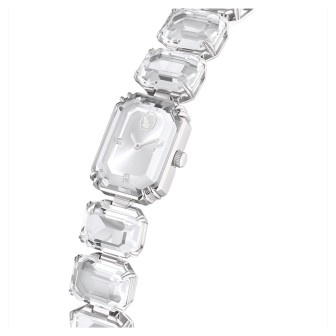 Reloj Pulsera de talla octogonal, Blanco, Acero inoxidable