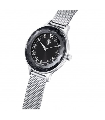 Reloj Octea Nova Fabricado en Suiza, Brazalete de metal, Negro, Acero inoxidable
