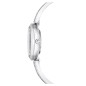 Reloj Crystal Rock Oval Fabricado en Suiza, Brazalete de metal, Tono plateado, Acero inoxidable